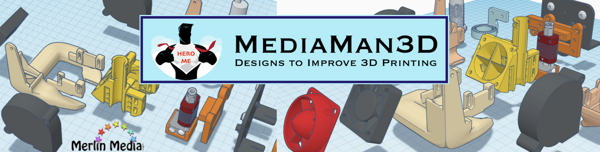 MediaMan3D Banner - Designs to improve 3D printing